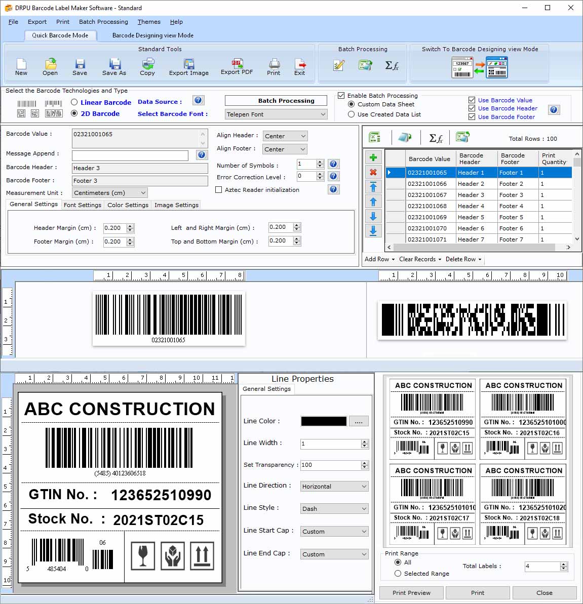 Screenshot of Barcode Generate