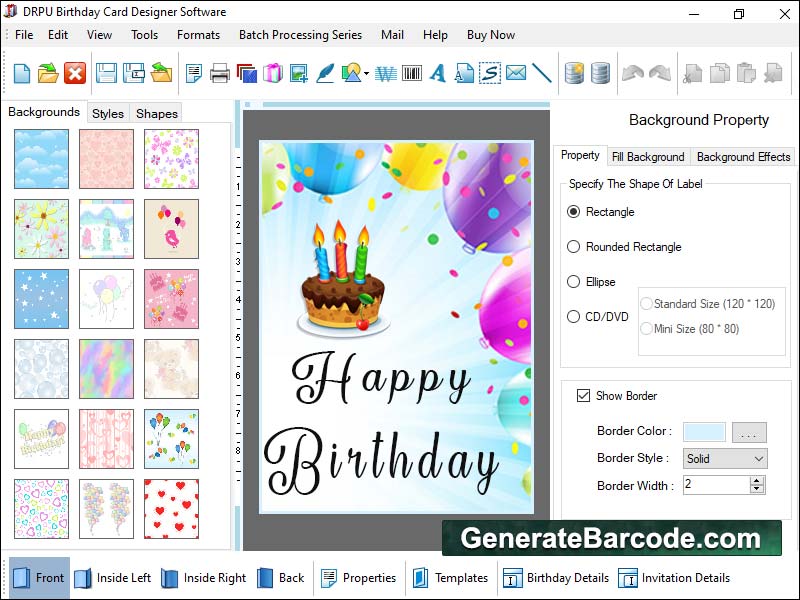 Orders Birthday Cards Maker screenshot