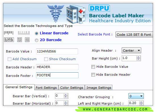 Barcode Generator Software screenshot