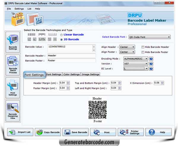 Generate Barcode software
