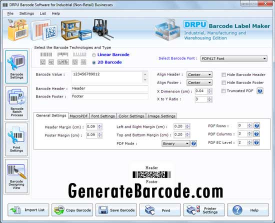 Warehousing Barcode Generator Software 7.3.0.1 full