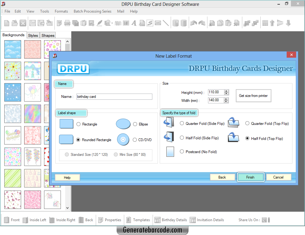 Specify card properties