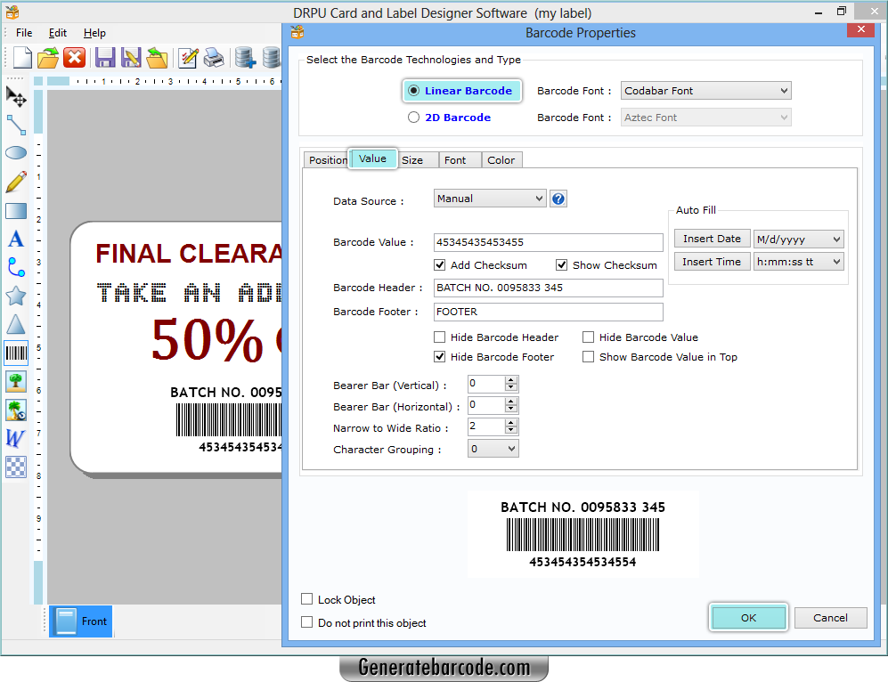 Barcode Properties