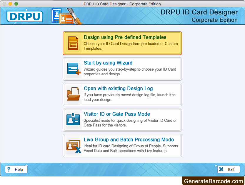 Design using Pre-defined Templates