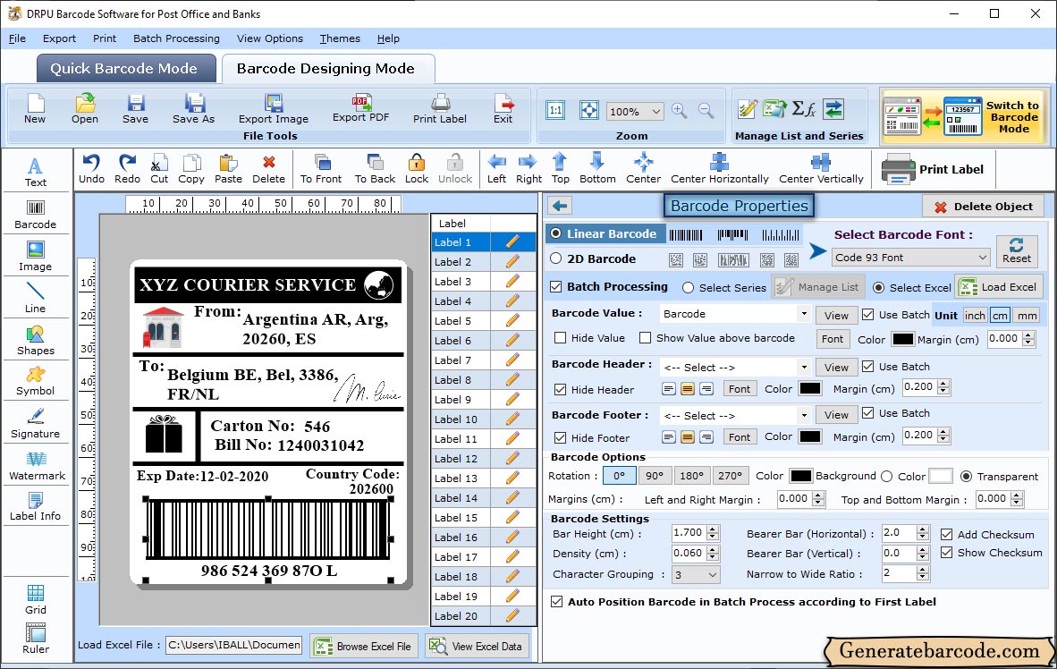 Barcode Properties