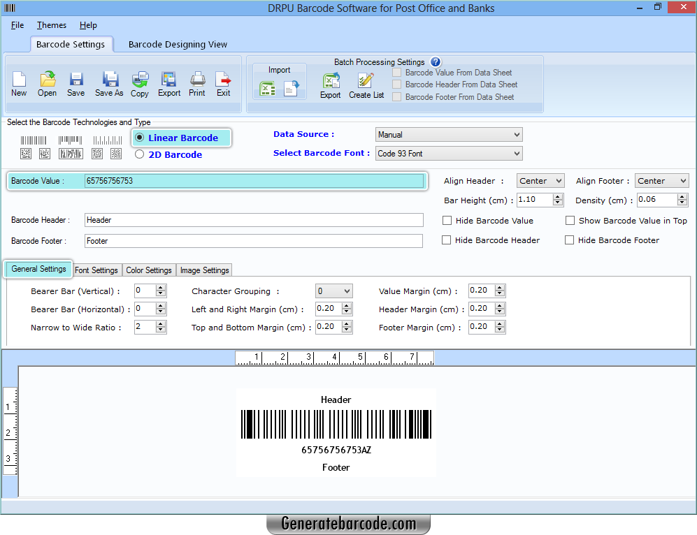 Barcode Generator Software for Post Office Barcode Generator Software for Post Office