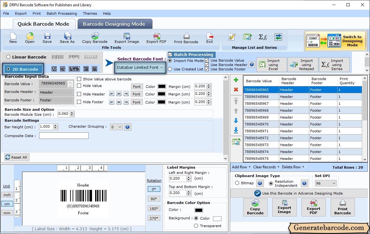 Barcode Generator Software for Publishers