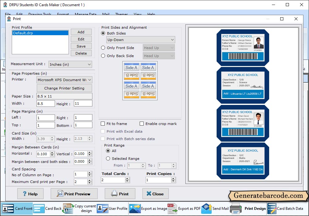 Print Designed ID Card