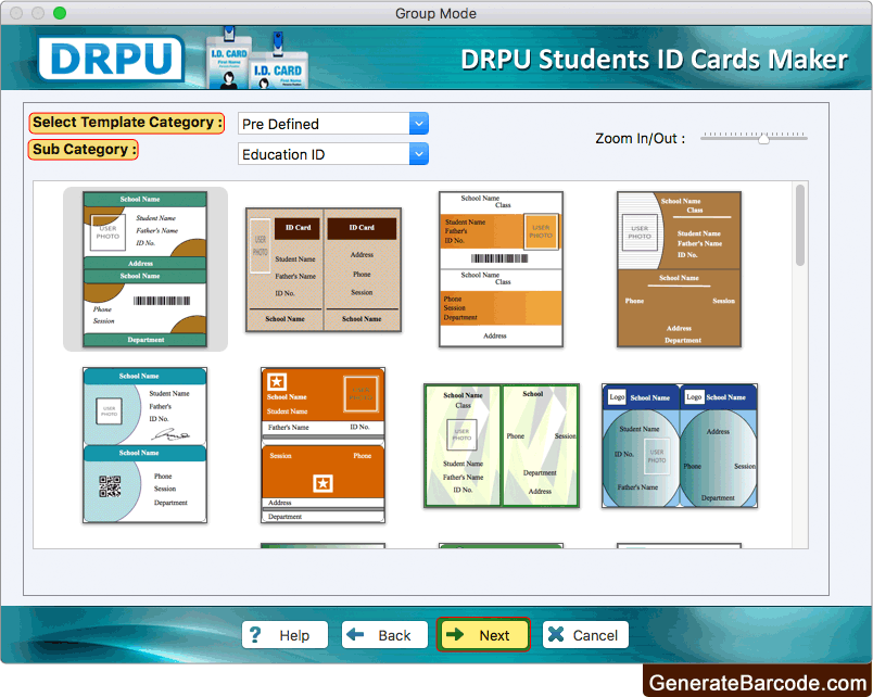 Choose Pre-defined Template