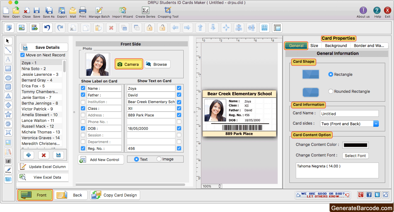 Students ID Cards Maker for Mac